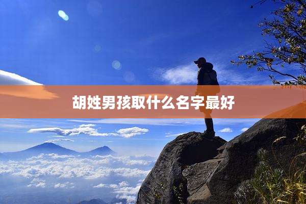 胡姓男孩取什么名字最好