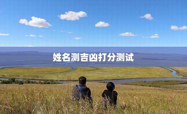 姓名测吉凶打分测试