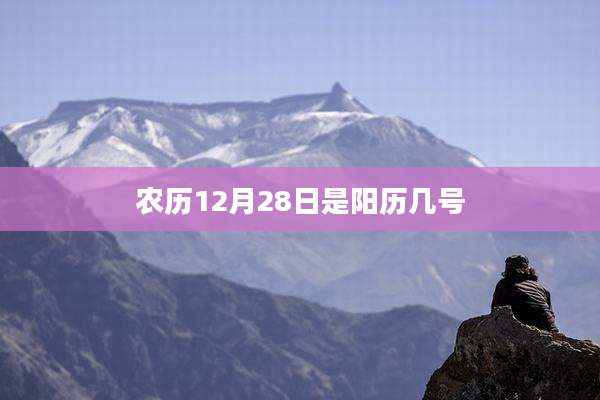 农历12月28日是阳历几号