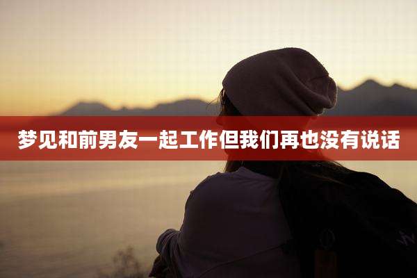 梦见和前男友一起工作但我们再也没有说话