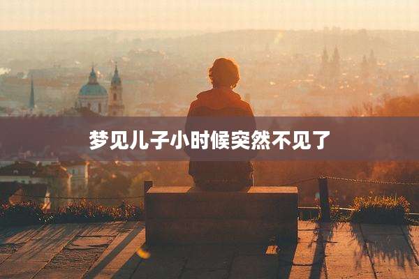 梦见儿子小时候突然不见了