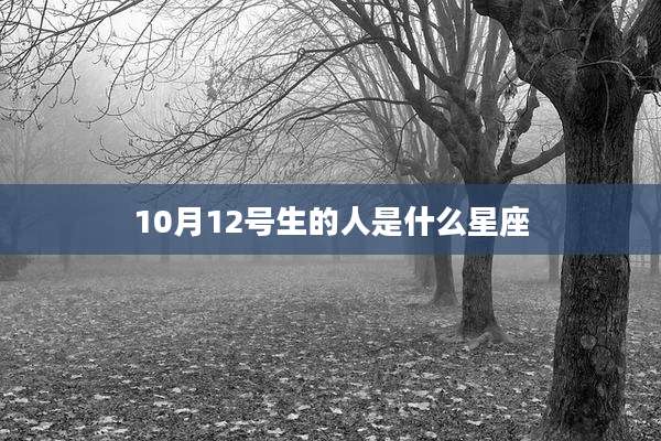 10月12号生的人是什么星座