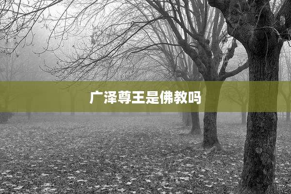 广泽尊王是佛教吗