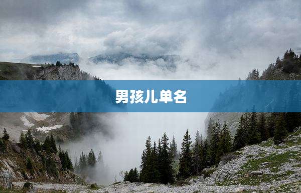 男孩儿单名