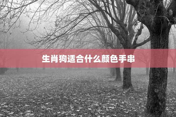 生肖狗适合什么颜色手串