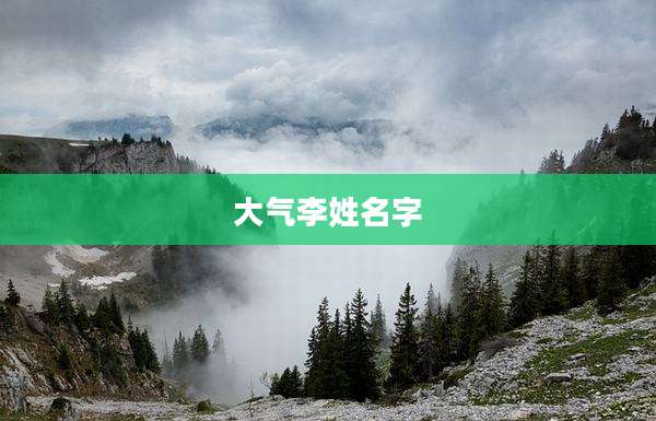 大气李姓名字