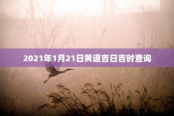 2021年1月21日黄道吉日吉时查询