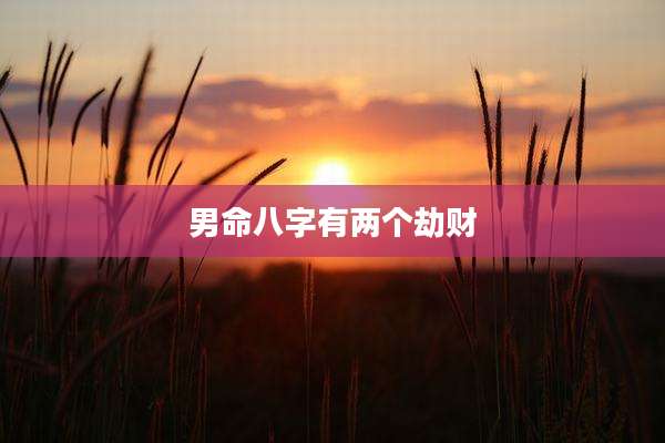男命八字有两个劫财