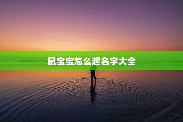 鼠宝宝怎么起名字大全