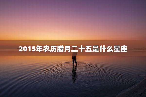 2015年农历腊月二十五是什么星座