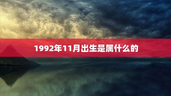 1992年11月出生是属什么的