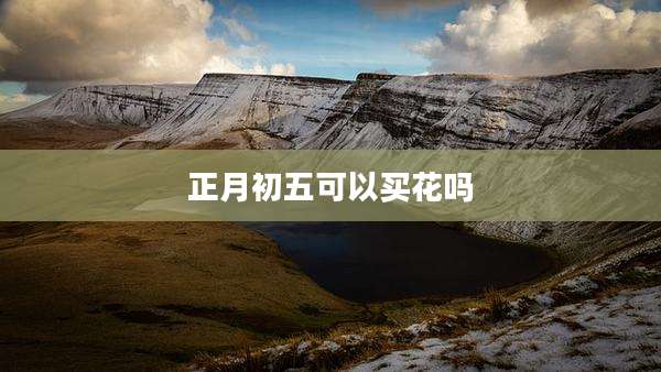 正月初五可以买花吗
