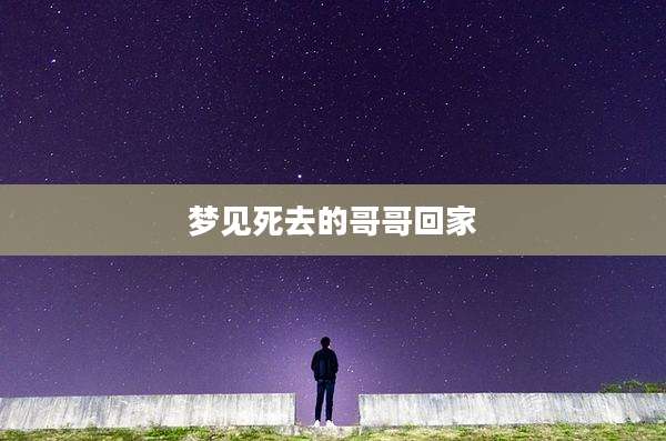 梦见死去的哥哥回家