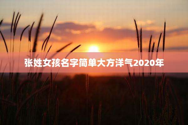 张姓女孩名字简单大方洋气2020年