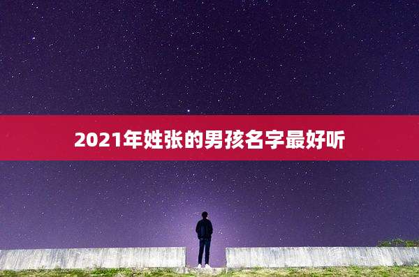 2021年姓张的男孩名字最好听