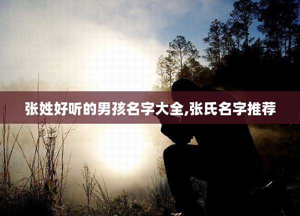 张姓好听的男孩名字大全,张氏名字推荐