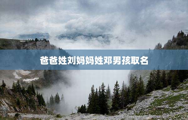 爸爸姓刘妈妈姓邓男孩取名