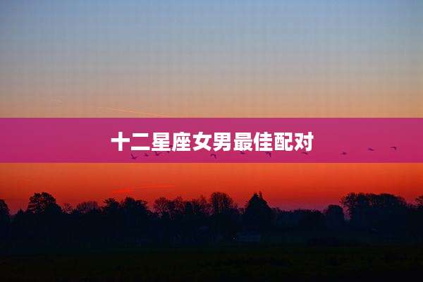 十二星座女男最佳配对