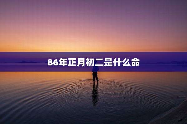 86年正月初二是什么命