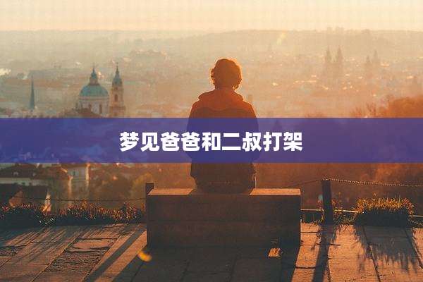 梦见爸爸和二叔打架