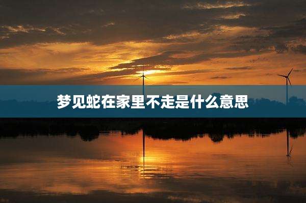 梦见蛇在家里不走是什么意思