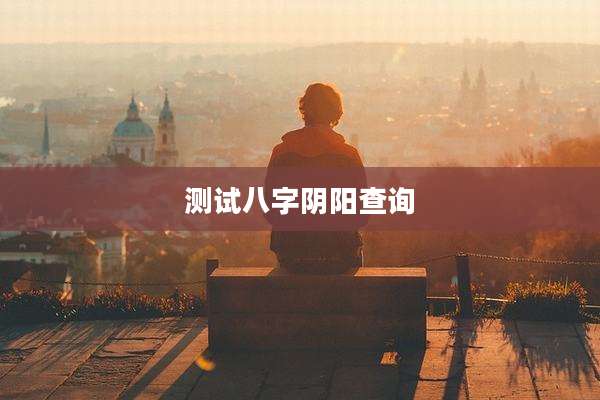 测试八字阴阳查询