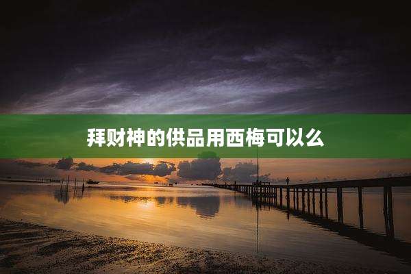 拜财神的供品用西梅可以么