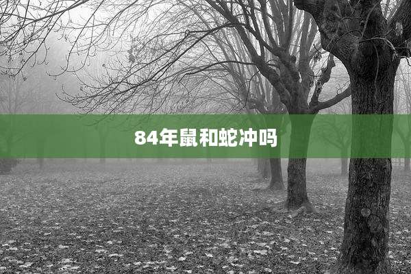 84年鼠和蛇冲吗