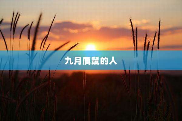 九月属鼠的人