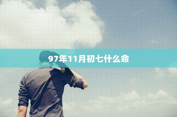 97年11月初七什么命