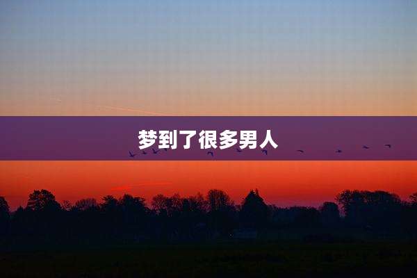 梦到了很多男人