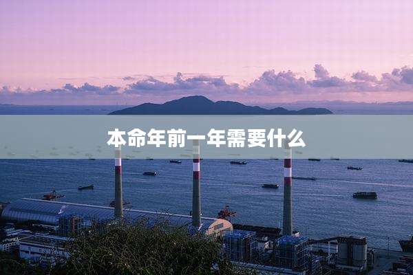 本命年前一年需要什么