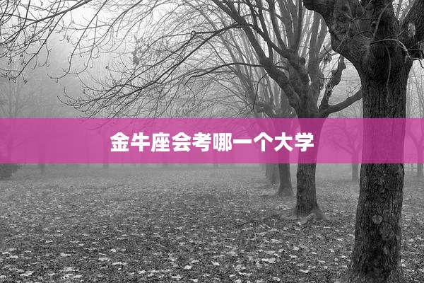 金牛座会考哪一个大学