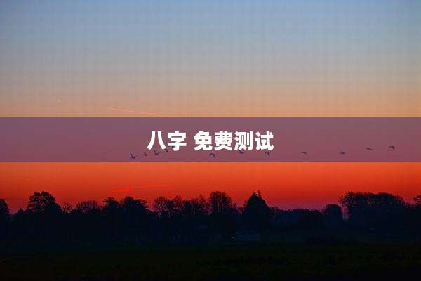 八字 免费测试