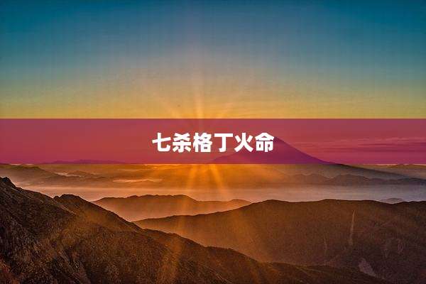 七杀格丁火命