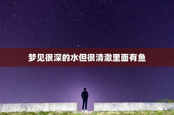 梦见很深的水但很清澈里面有鱼