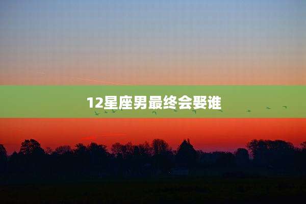 12星座男最终会娶谁
