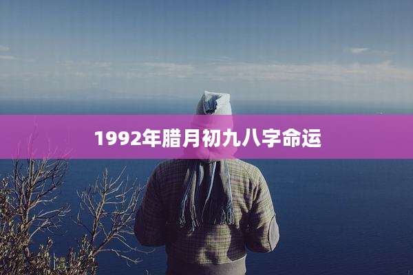 1992年腊月初九八字命运