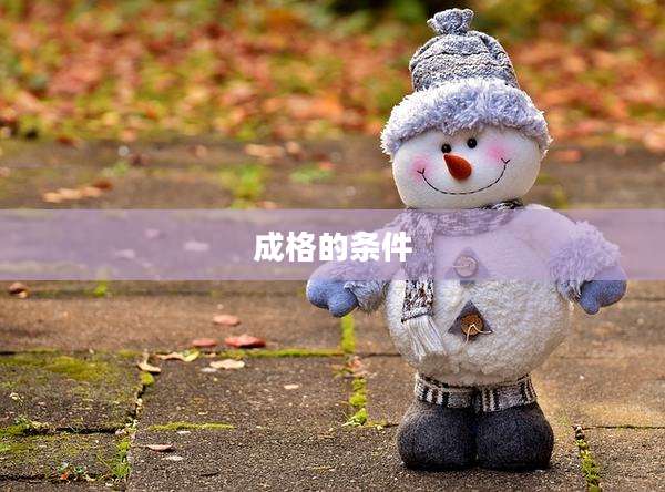 成格的条件