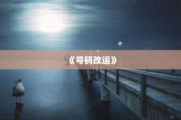 《号码改运》