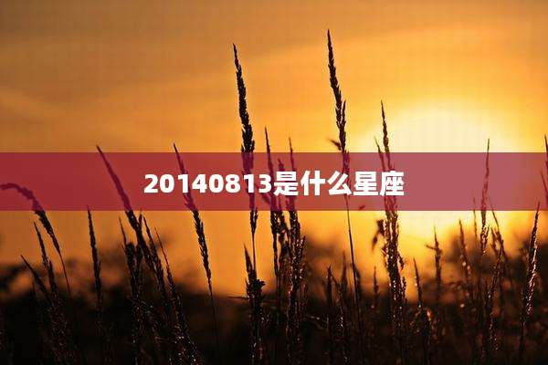 20140813是什么星座