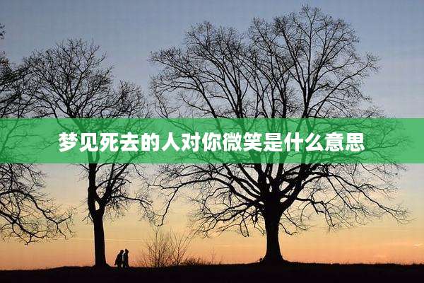 梦见死去的人对你微笑是什么意思