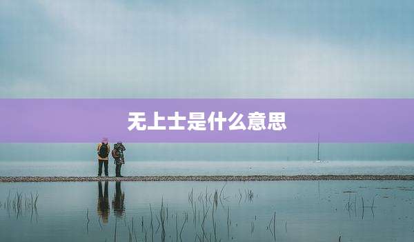 无上士是什么意思