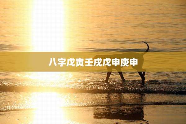 八字戊寅壬戌戊申庚申