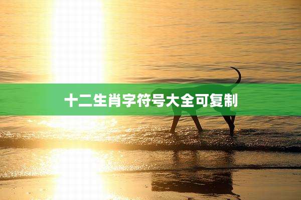 十二生肖字符号大全可复制