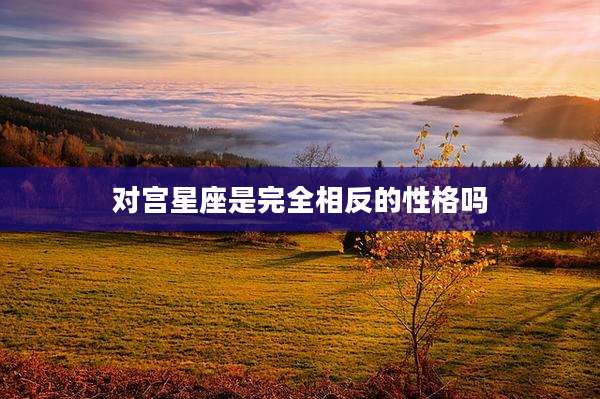 对宫星座是完全相反的性格吗
