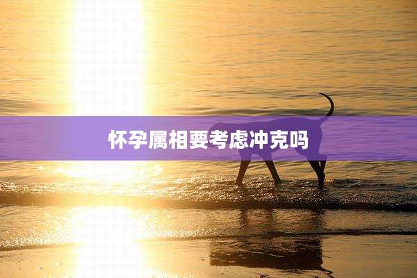 怀孕属相要考虑冲克吗