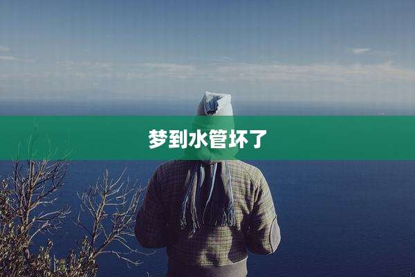 梦到水管坏了