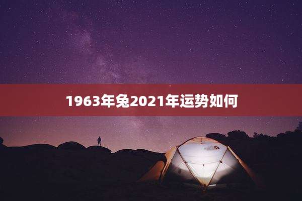 1963年兔2021年运势如何