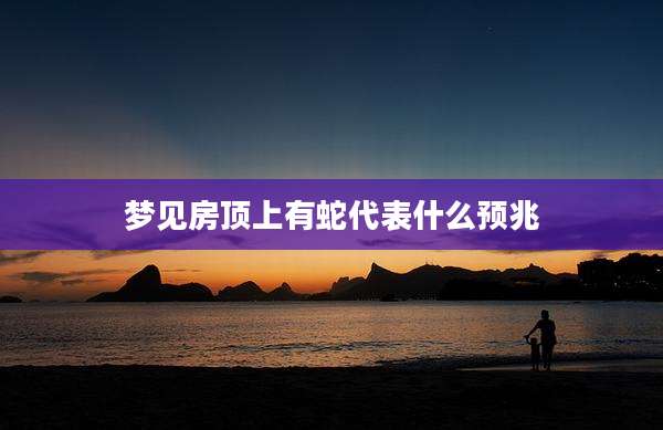 梦见房顶上有蛇代表什么预兆